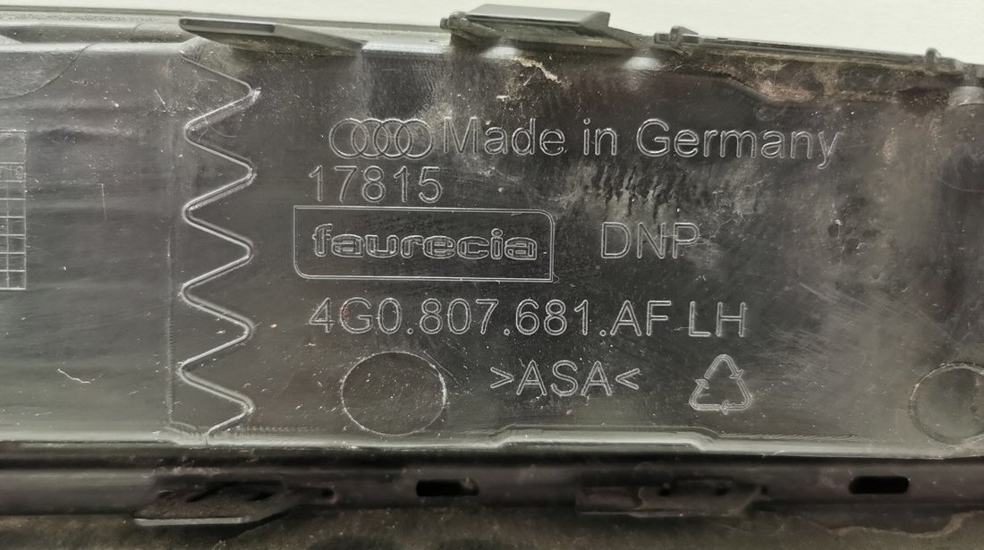 Grila bara stanga Originala S-Line Audi A6 C7 4G Facelift - Cod: 4G0807681AF