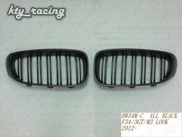 GRILA BMW SERIA 3 GT F34 M LOOK NEGRU MAT BW34M-C