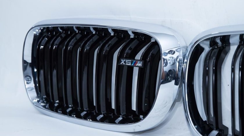 Grila BMW X5 X6 F15 F16 F85 F86 Negru licios si chrome