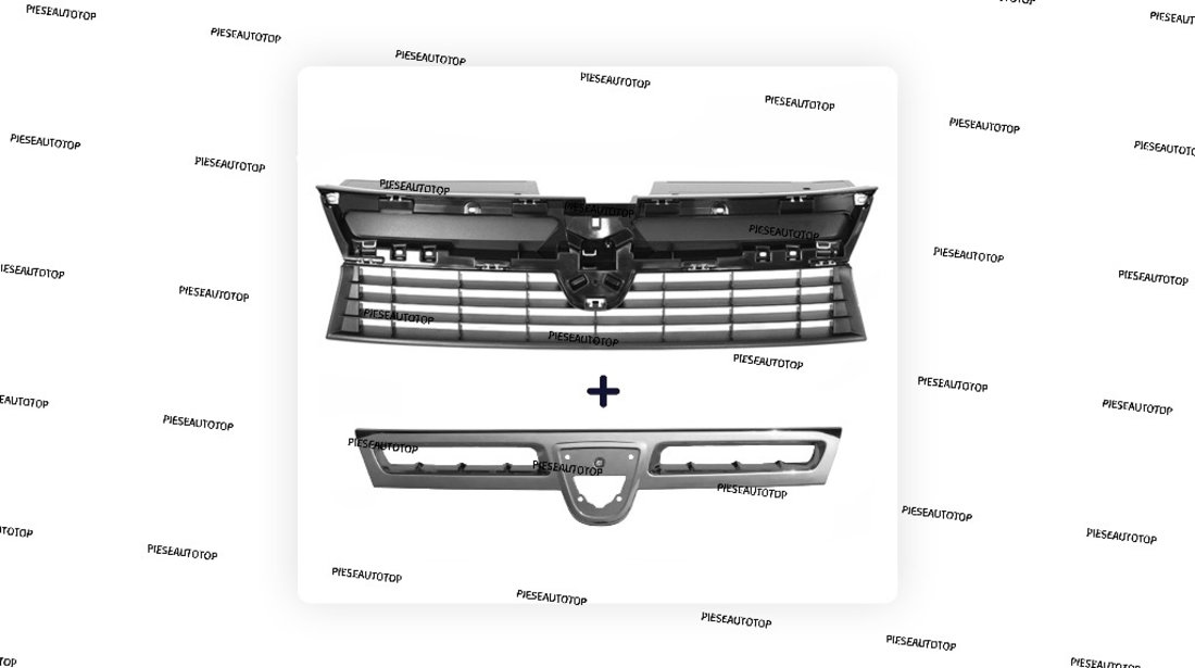 Grila calandru bara fata Dacia Duster 2010-2013 NOUA 623100260R 620780003R (COMPLETA)