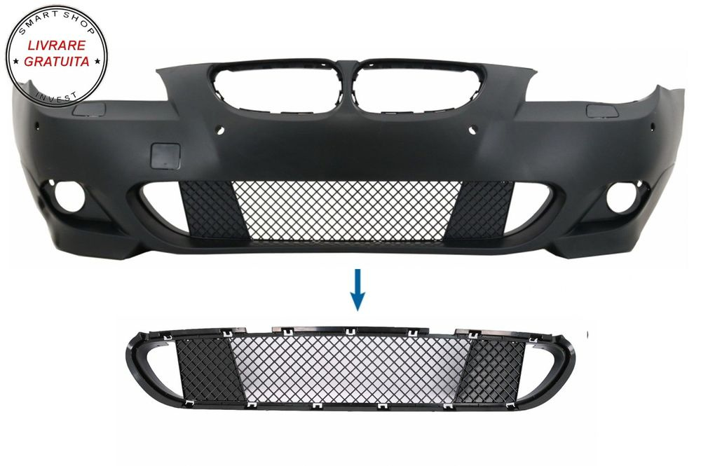 Grila Central Inferioara Bara Fata BMW Seria 5 E60 E61 (2003-2010) M-Tech- livrare gratuita