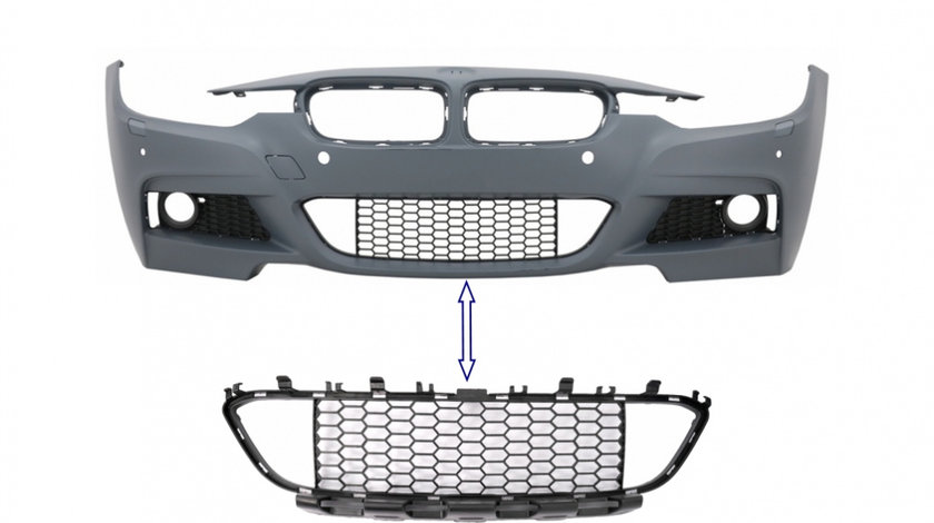 Grila Central Inferioara compatibil cu BMW 3 Series F30 F31 M-Tech (2011-2019) FBGBMF30MT