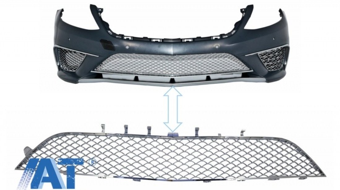 Grila Central Inferioara Cromata compatibil cu Mercedes S-Class W222 (2013-2017) S65 Design