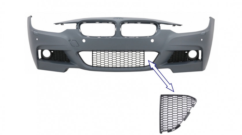 Grila Central Inferioara DREAPTA compatibil cu BMW 3 Series F30 F31 M-Tech (2011-2019) FBGBMF30RH