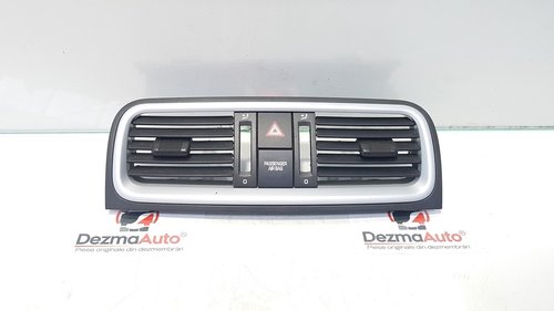Grila centrala aer cu buton avarii, cod 5J0820951, Skoda Fabia 2 (id:378928)