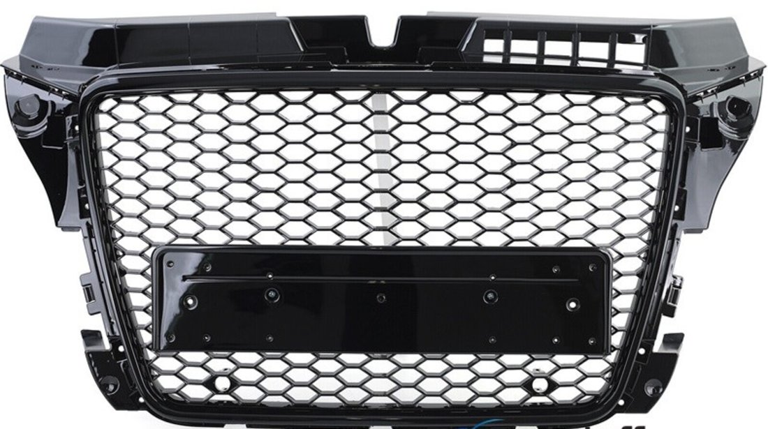 For Audi A3 8P facelift RS-design front grille, black