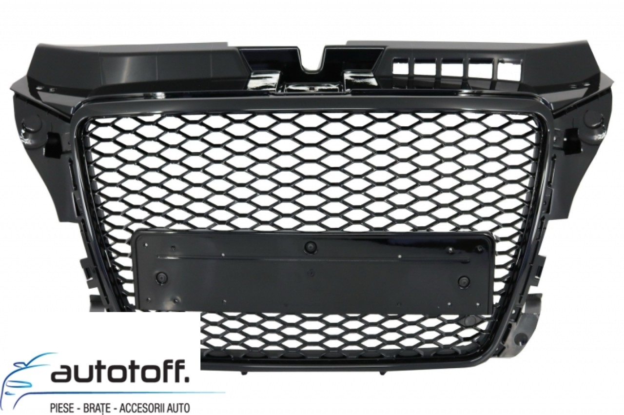 Grila Centrala Audi A3 8P Facelift (2007-2012) RS Design Negru sau Crom