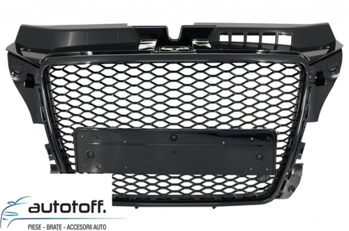 Grila Centrala Audi A3 8P Facelift (2007-2012) RS Design Negru sau Crom