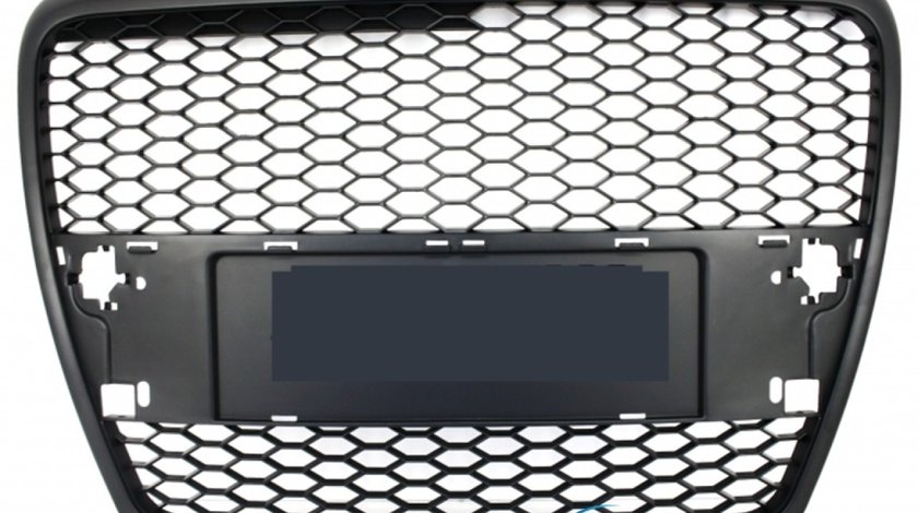 Grila Centrala Audi A6 4F C6 (2004-2007) RS Design Negru Mat