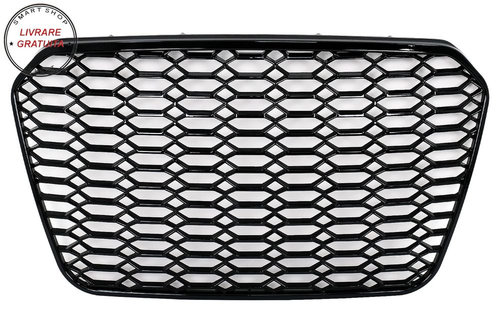 Grila Centrala Audi A6 C7 4G (2011-2014) Negru Lucios