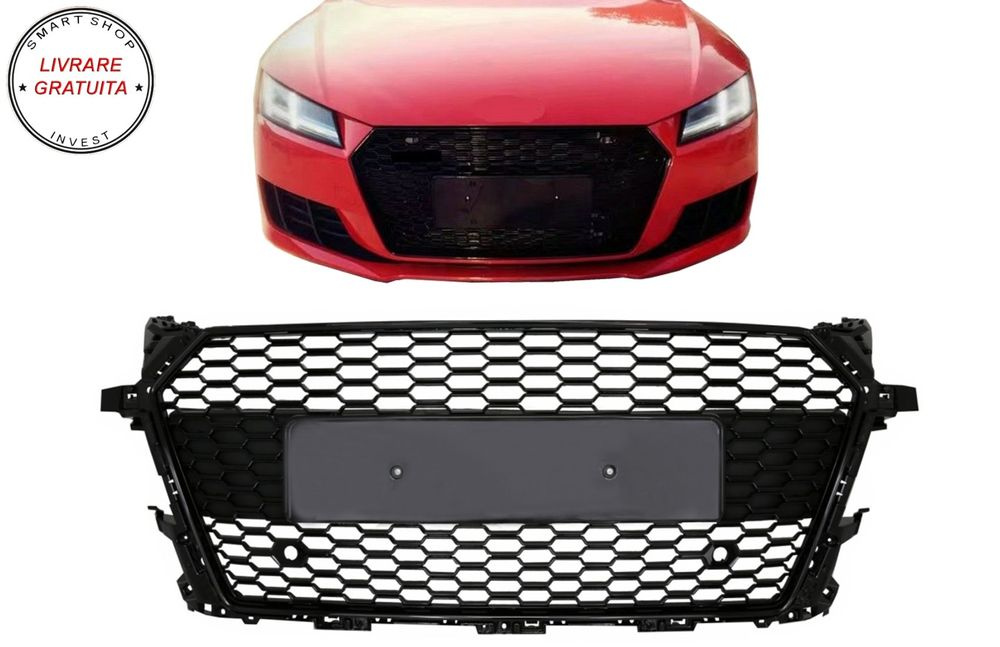 Grila Centrala Audi TT FV 8S (2015-2017) RS Design Negru Lucios- livrare gratuita