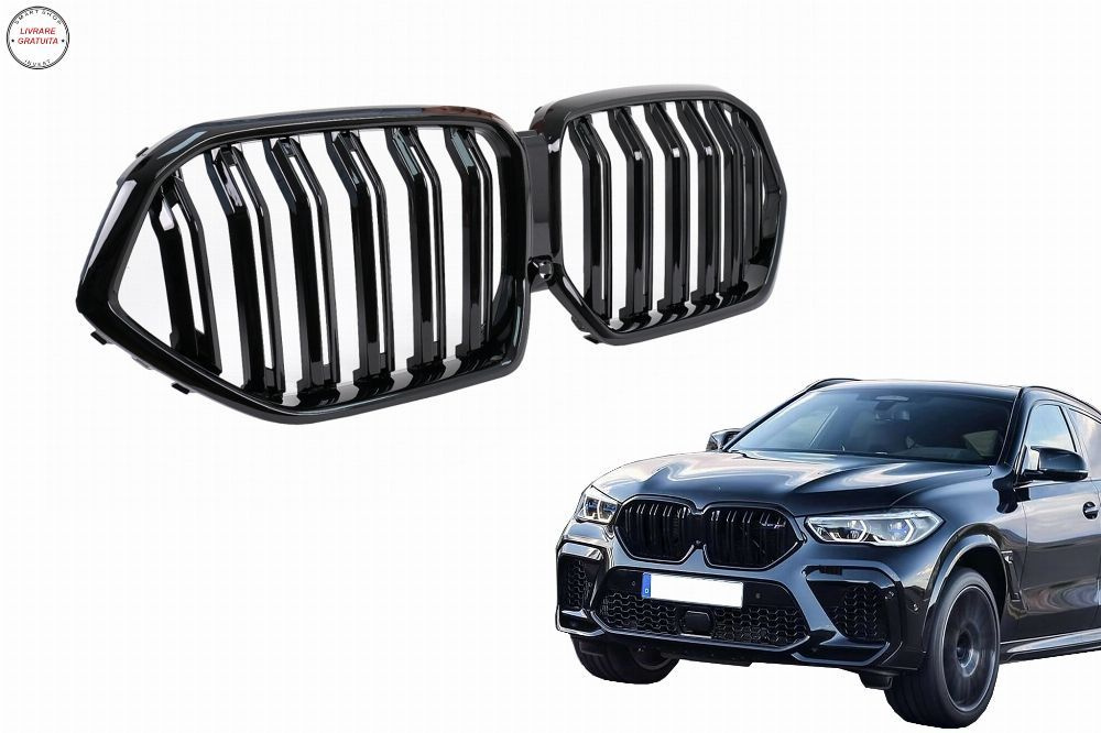 Grila Centrala BMW X6 G06 (2019–) M Design Negru Lucios- livrare gratuita