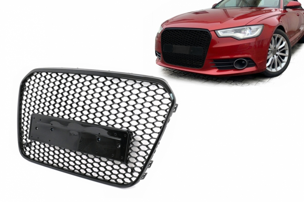 Grila Centrala compatibil cu Audi A6 C7 4G (2011-2014) Negru Lucios FGAUA64GCP