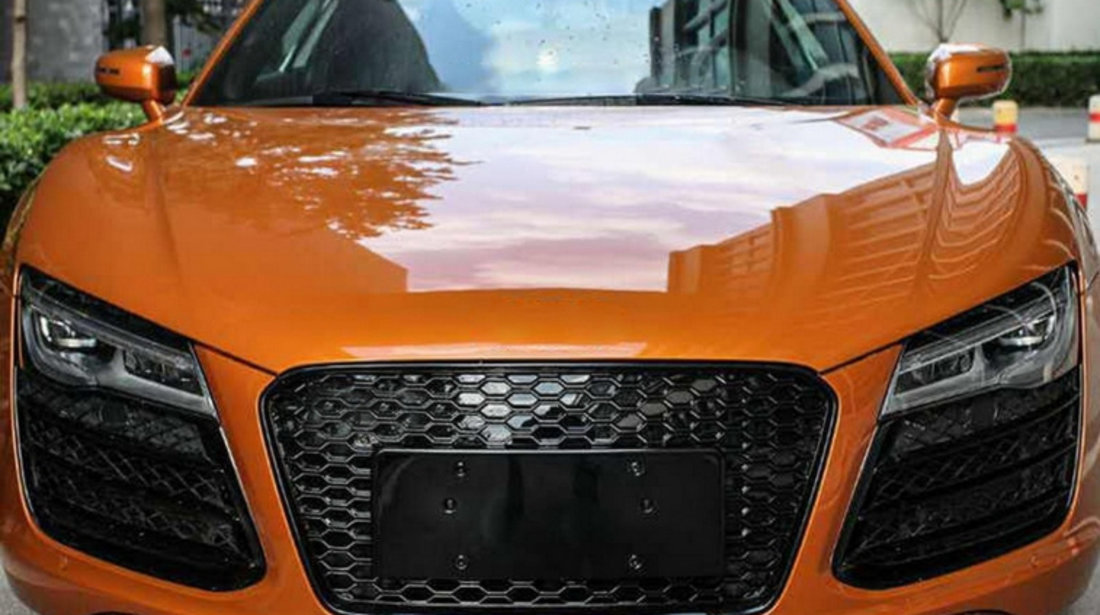 Grila Centrala compatibil cu Audi R8 42 (2013-2015) RS Design Negru Lucios