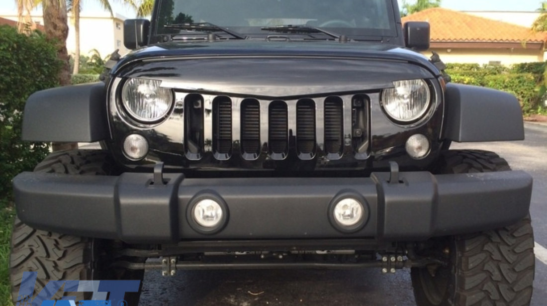 Grila Centrala compatibil cu JEEP Wrangler / Rubicon JK (2007-2017) Angry VaderDesign Negru