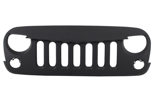Grila Centrala compatibil cu Jeep Wrangler / Rubicon JK (2007-2017) Angry Bord Design Negru Mat New ...