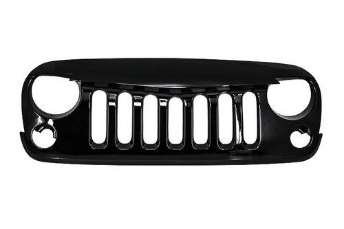 Grila Centrala compatibil cu JEEP Wrangler / Rubicon JK (2007-2017) Angry Bord Design Negru Lucios F...