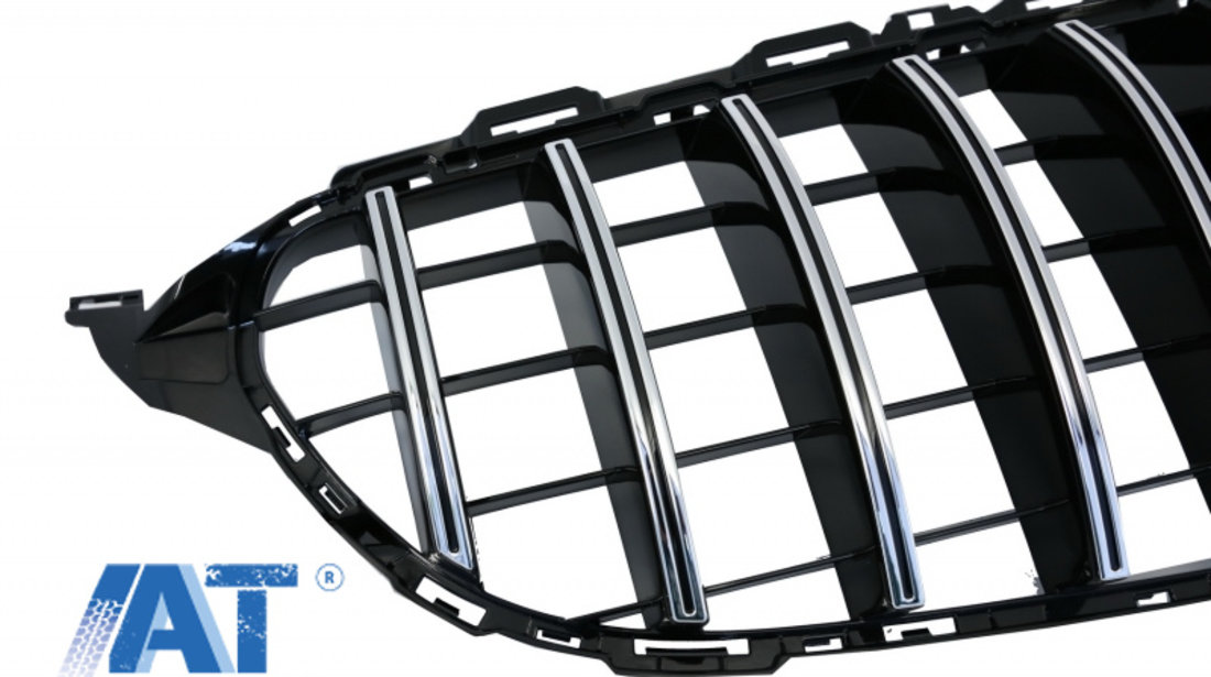 Grila Centrala compatibil cu Mercedes C-Class W205 S205 C205 A205 (2014-2018) GT-R Panamericana Design Fara Camera