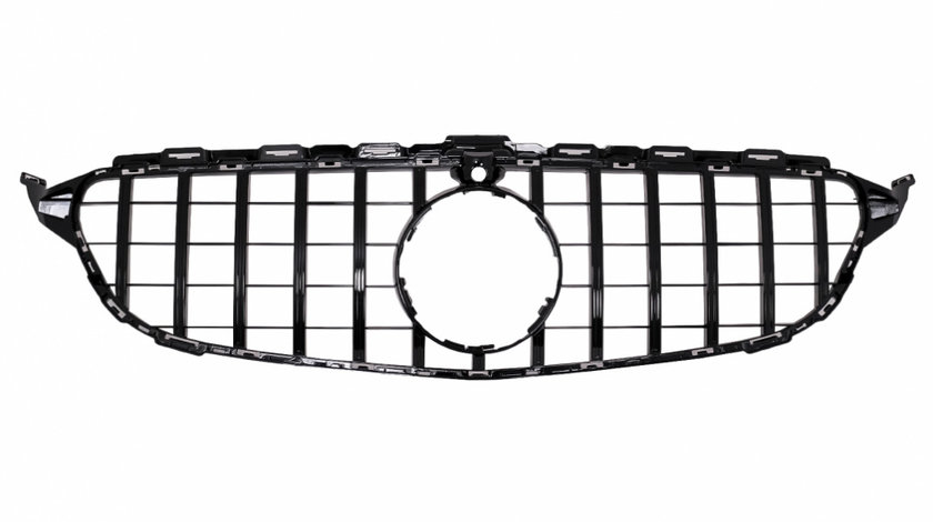 Grila Centrala compatibil cu Mercedes C-Class W205 S205 A205 C205 (2014-2018) GT-R Panamericana Design Negru FGMBW205GTRWCBCN