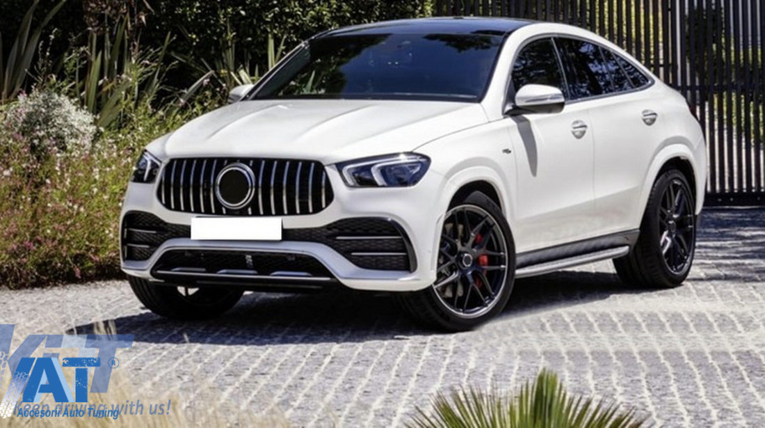 Grila Centrala compatibil cu Mercedes GLE SUV W167 V167 GLE Coupe C167 Sport Package (2019-Up) GTR Panamericana Design Negru si Crom