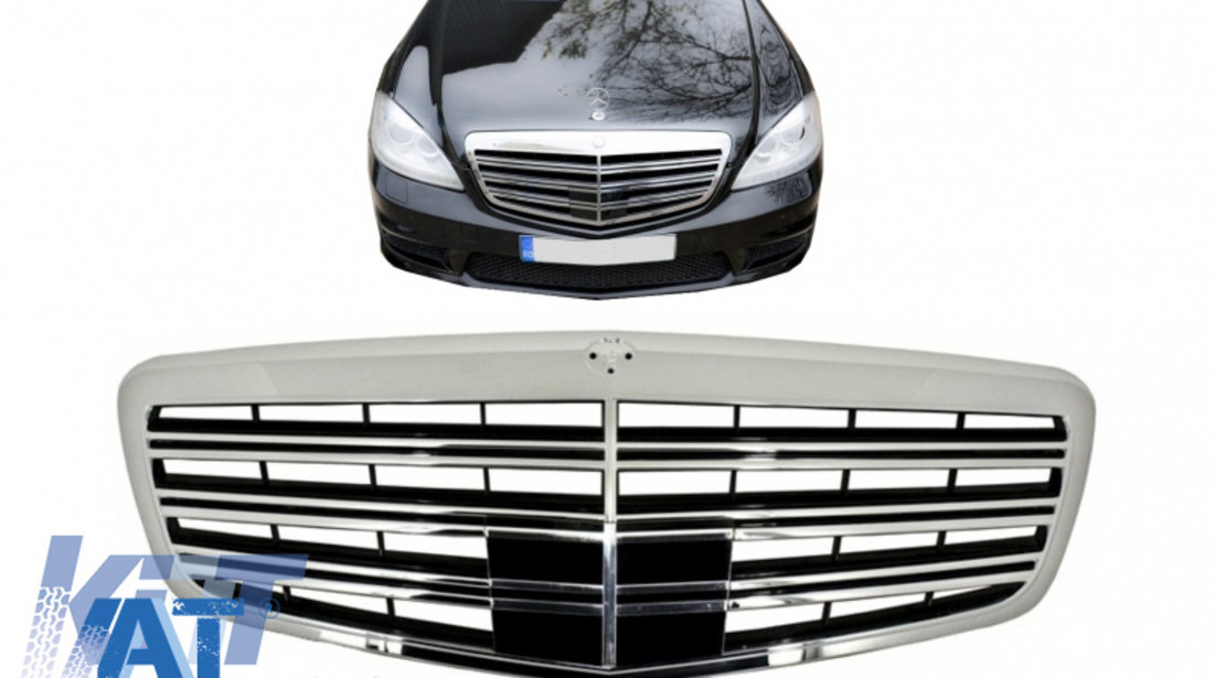 Grila Centrala compatibil cu Mercedes S-Class W221 Facelift (2010-2013) S63 S65 Design