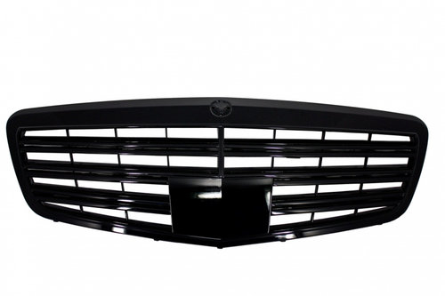 Grila Centrala compatibil cu Mercedes S-Class W221 Facelift (2010-2013) S63 S65 Piano Black Design F...