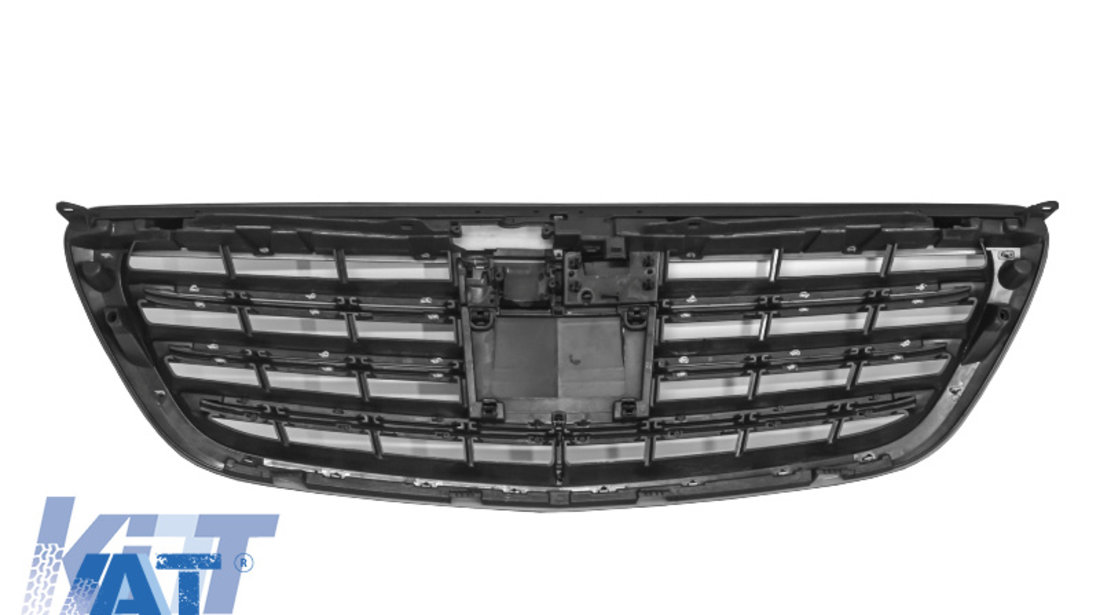 Grila Centrala compatibil cu Mercedes S-Class W222 (2014-08.2020) S63 S65 Design Negru Mat