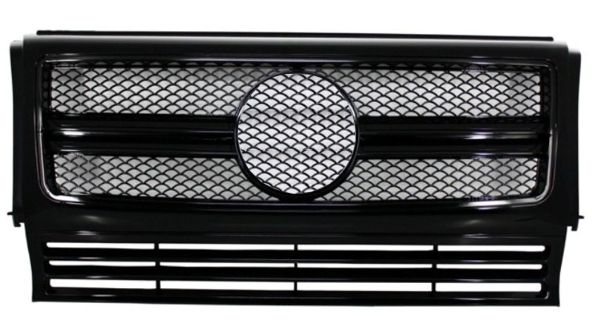 Grila Centrala compatibil cu Mercedes W463 G-Class (1990-2012) 2012 G65 G63 Design Negru Lucios FGMBW463AMGAB