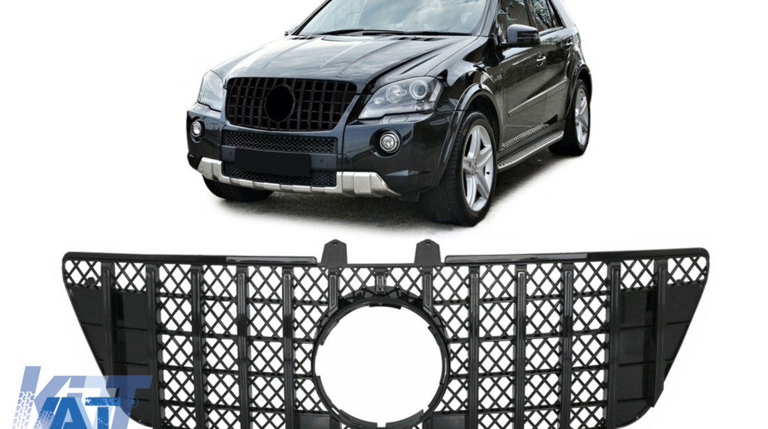 Grila centrala compatibila cu Mercedes ML W164 Facelift (07.2008-2011) Negru GTR Panamericana Design