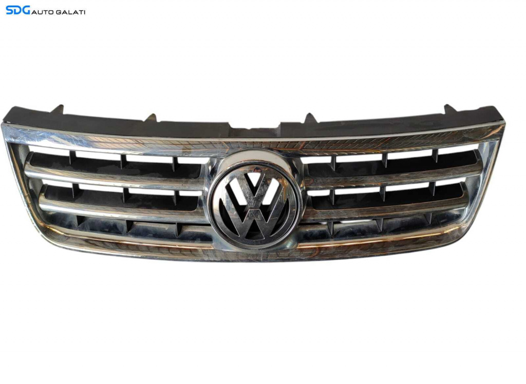 Grila Centrala cu Emblema Sigla de pe Bara Spoiler Fata Volkswagen Touareg 7L 2003 - 2007 Cod 7L6853651A 7L6853601A [LC0151SOS]