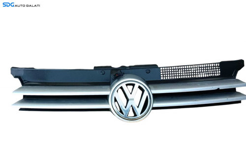 Grila Centrala cu Emblema Sigla de pe Bara Spoiler Fata Volkswagen Golf 4 1998 - 2005 Cod 1J0853655G...