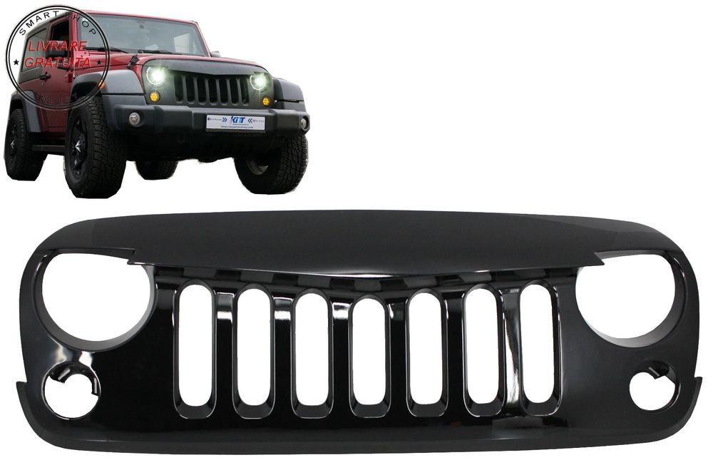 Grila Centrala JEEP Wrangler / Rubicon JK (2007-2017) Angry VaderDesign Negru