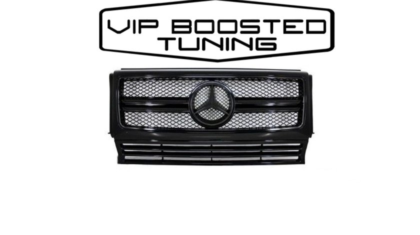 Grila Centrala Mercedes Benz W463 G-Class G65 AMG Look Piano Black Edition