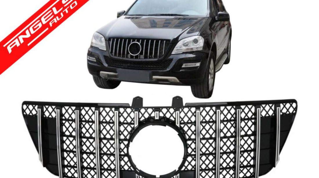 Grila centrala Mercedes ML W164 (2008 - 2011) Negru Crom GTR Design