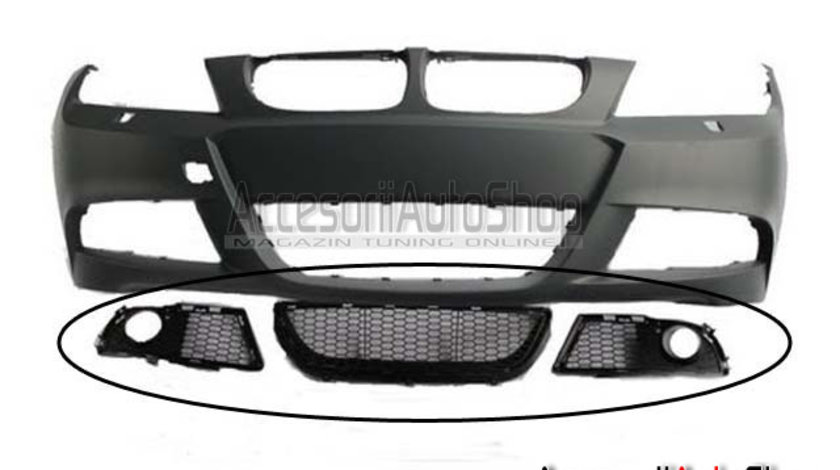 Grila centrala + rame Bara fata M BMW E90 E91 LCI Facelift