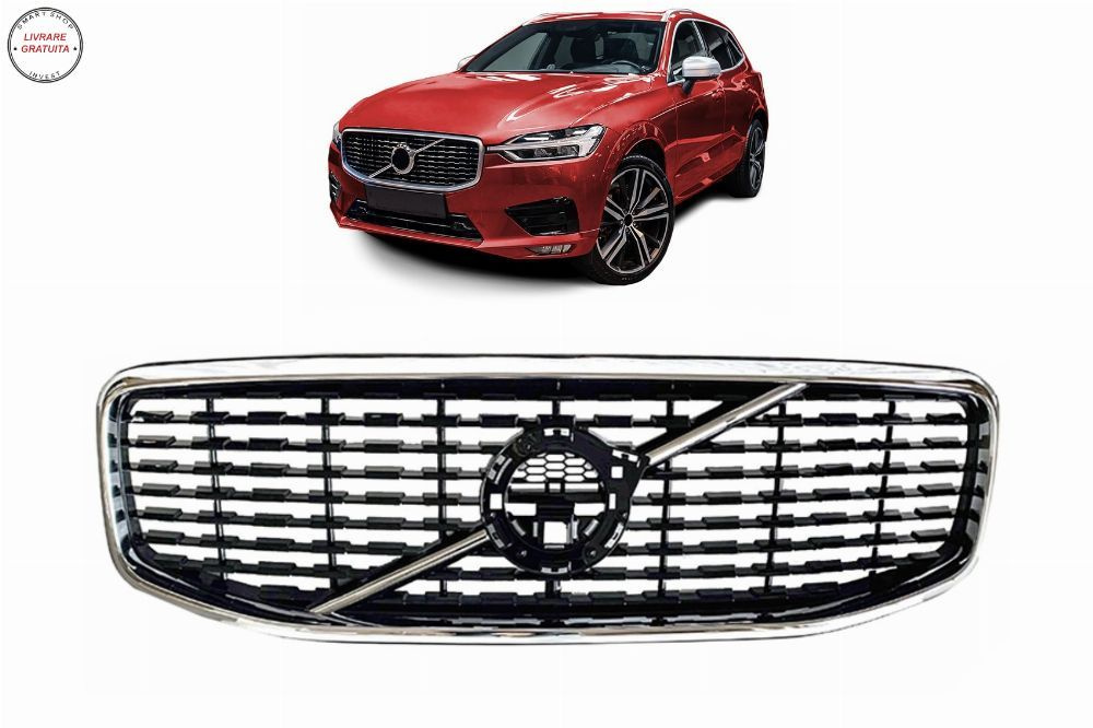 Grila Centrala Volvo XC60 II (2017-2021) Negru Lucios