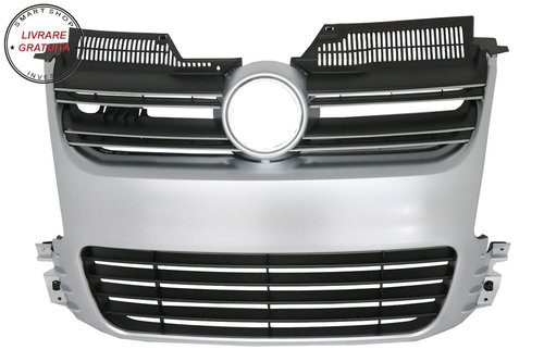 Grila Centrala VW Golf 5 V (2003-2007) R32 Design Brushed Aluminium- livrare gratuita