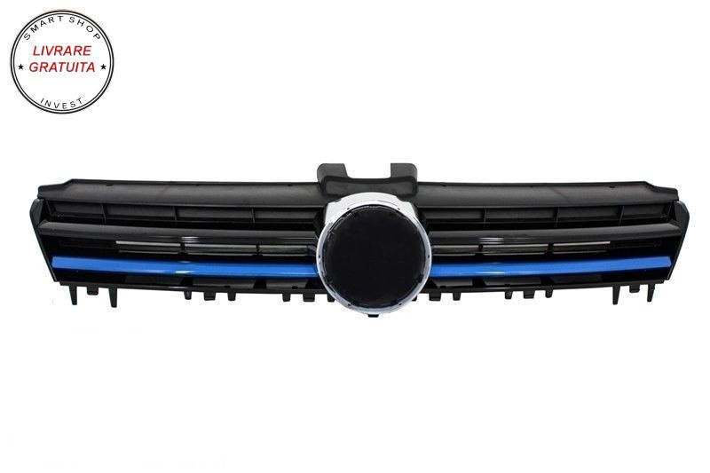 Grila Centrala VW Golf 7 VII 5G (2012-2017) R line GTE Design Blue- livrare gratuita