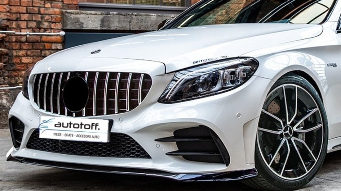 Grila compatibila Mercedes C-Class W205 Facelift (18-20) model GT