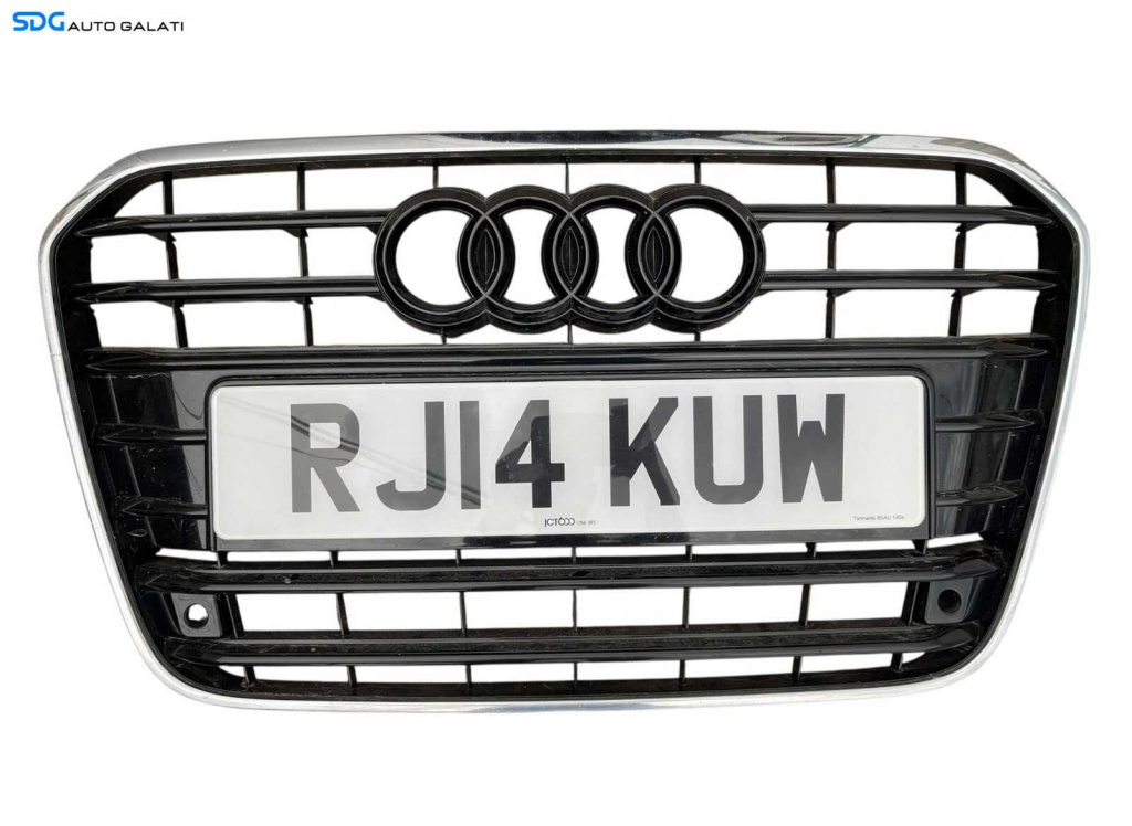 Grila cu Emblema Sigla cu Locas Senzori Parcare de pe Spoiler Bara Fata Audi A6 C7 2011 - 2014 Cod 4G0853653 [K0783]
