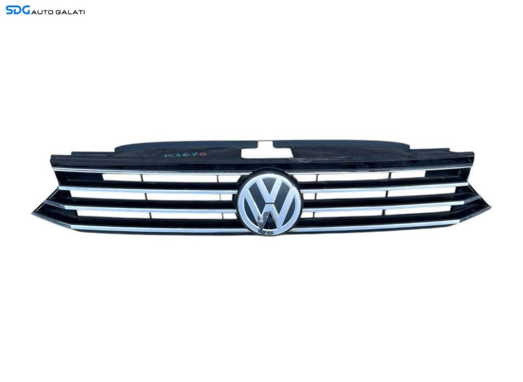 Grila cu Sigla Emblema de pe Bara Spoiler Fata Volkswagen Passat B8 2014 - 2019 [K4678]