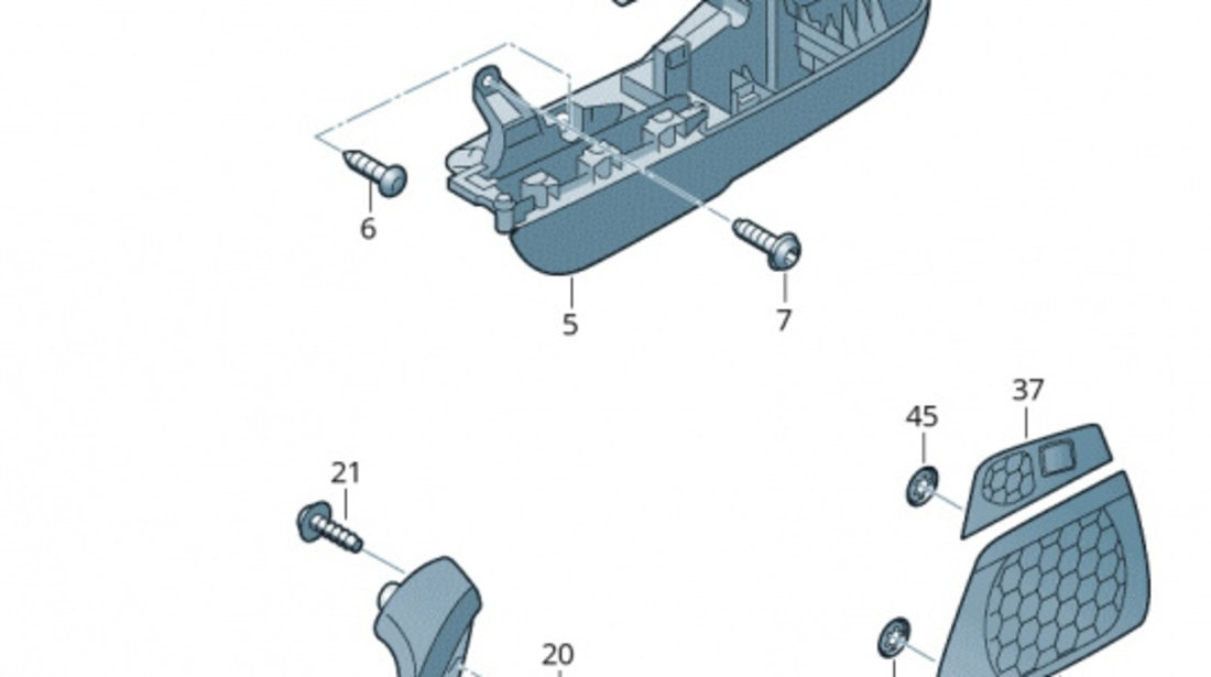 Grila Difuzor Boxa Usa Fata Stanga Oe Volkswagen Passat B6 2005-2011 Negru 3C0867149B9B9