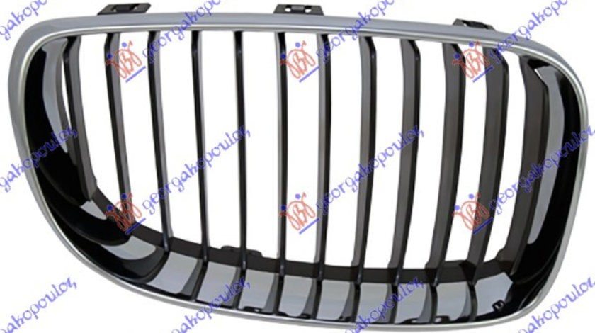 Grila Dreapta Radiator Crom/Negru BMW Seria 1 E81/E87 An 2007 2008 2009 2010 2011