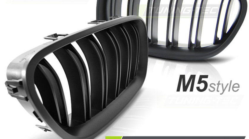 Grila dubla BMW F10 / F11 intre 2010 - 2016 model M5 negru Mat