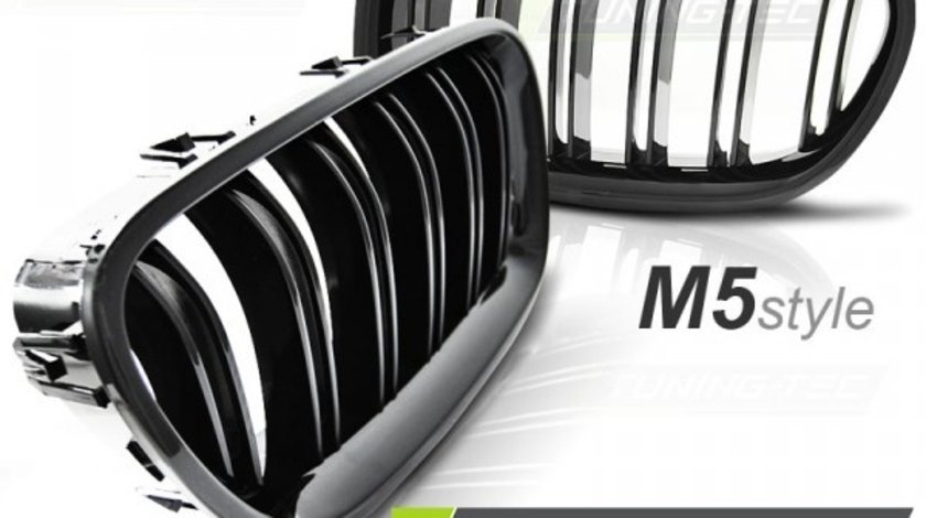 Grila dubla BMW F10 / F11 M5-LOOK NEGRU LUCIOS
