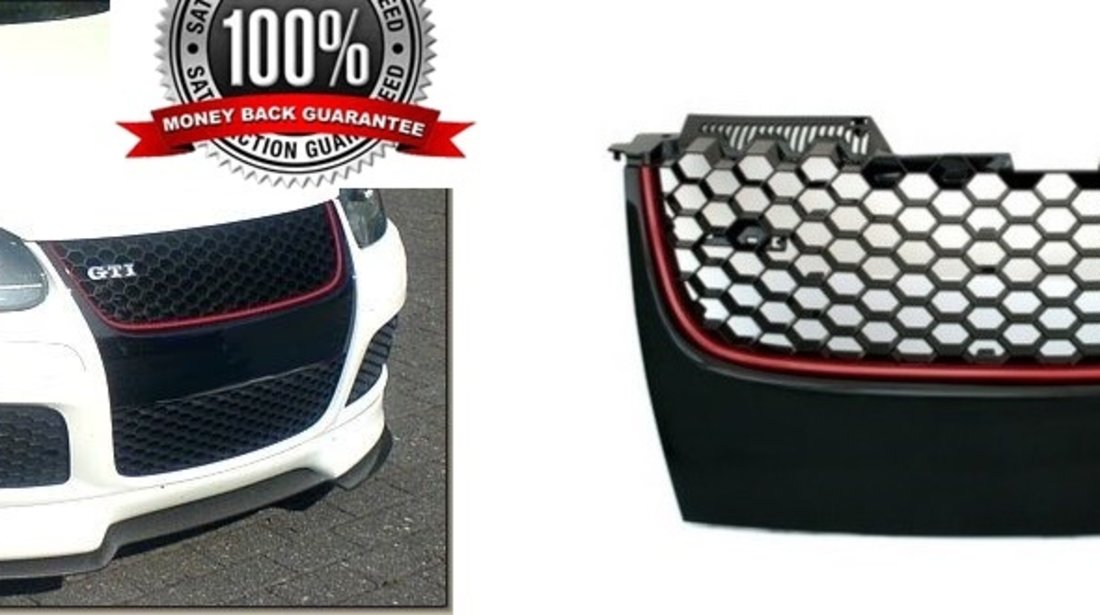 Grila fagure VW GOLF 5 GTI fara emblema negru rosu