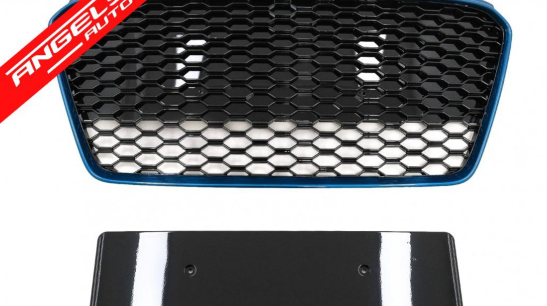 Grila fata Audi R8 42 (2013-2015) RS Design Negru-Albastru