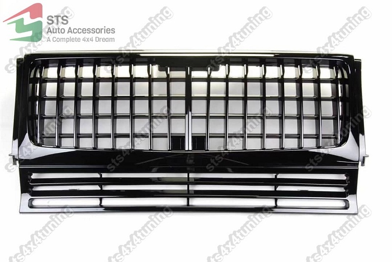 GRILA FATA BADGELESS MERCEDES G-CLASS W463 1986-2017 BK [GTR VERTICAL STYLE]