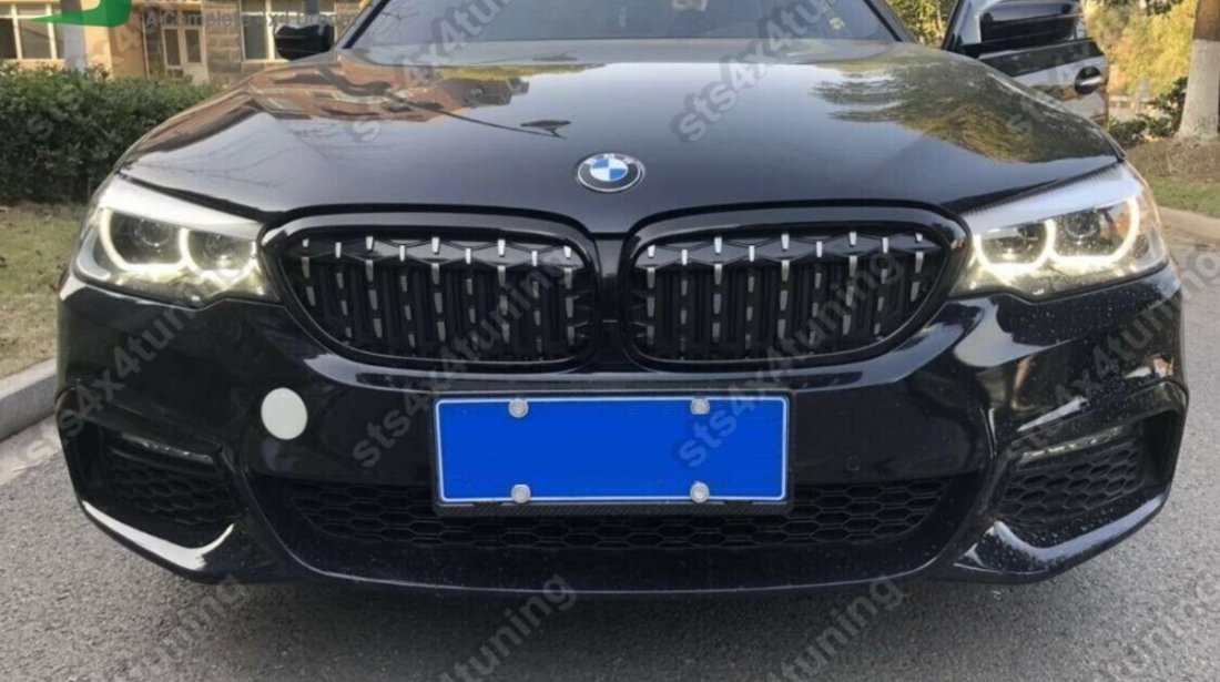 GRILA FATA BMW 5-SERIES G30 2017-2019 BK [DIAMOND STYLE]