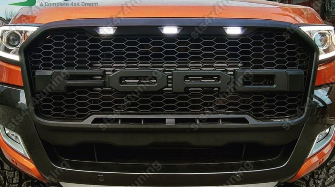 GRILA FATA CU LED FORD RANGER T7 2015-2019 MB [F150 LOOK]